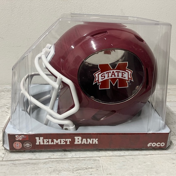 Mississippi State BULLDOGS NCAA Football Helmet Bank  FOCO NEW IN BOX - Picture 5 of 5